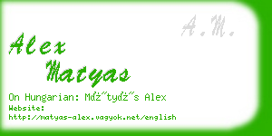 alex matyas business card